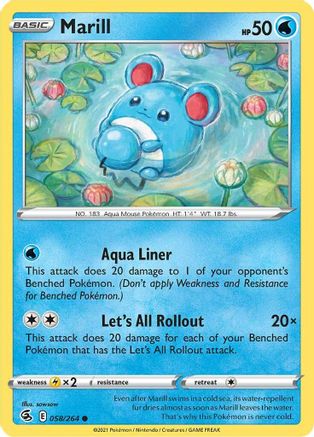 Marill 58/264 - SWSH08 Fusion Strike - Poke-Collect