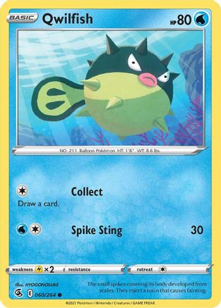 Qwilfish 60/264 - SWSH08 Fusion Strike - Poke-Collect
