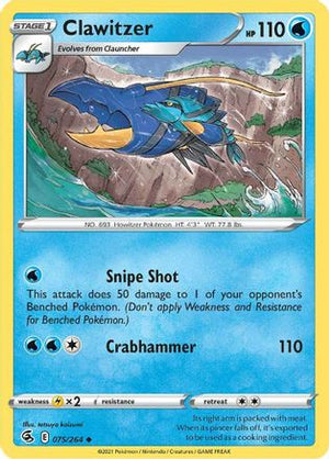 Clawitzer 75/264 - SWSH08 Fusion Strike - Poke-Collect