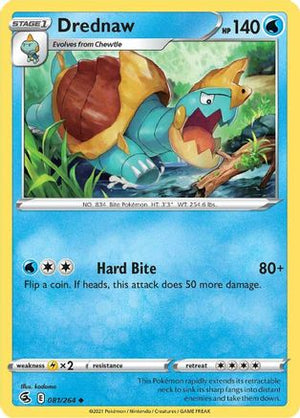 Drednaw 81/264 - SWSH08 Fusion Strike Reverse Holofoil - Poke-Collect