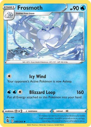Frosmoth 85/264 - SWSH08 Fusion Strike Reverse Holofoil - Poke-Collect