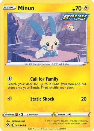 Minun 90/264 - SWSH08 Fusion Strike - Poke-Collect