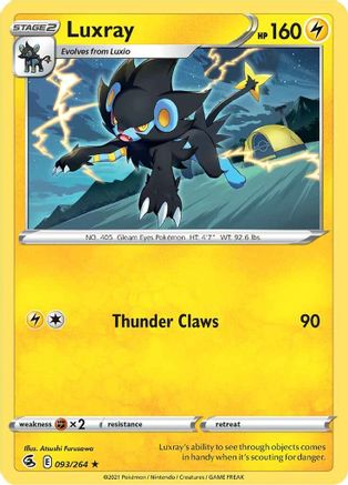 Luxray 93/264 - SWSH08 Fusion Strike Reverse Holofoil - Poke-Collect