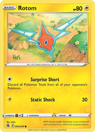 Rotom 94/264 - SWSH08 Fusion Strike Reverse Holofoil - Poke-Collect