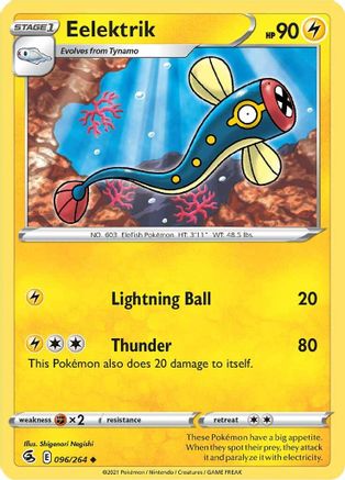 Eelektrik 96/264 - SWSH08 Fusion Strike Reverse Holofoil - Poke-Collect