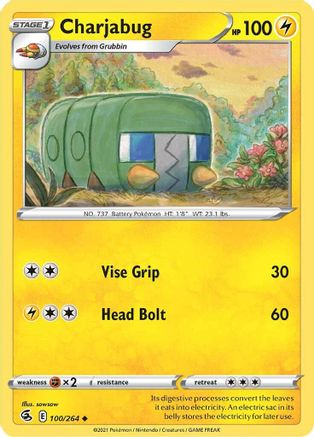 Charjabug 100/264 - SWSH08 Fusion Strike - Poke-Collect