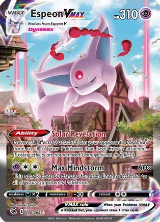 Espeon VMAX (Alternate Art Secret) 270/264 - SWSH08 Fusion Strike Holofoil - Poke-Collect