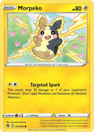 Morpeko (109) 109/264 - SWSH08 Fusion Strike Reverse Holofoil - Poke-Collect