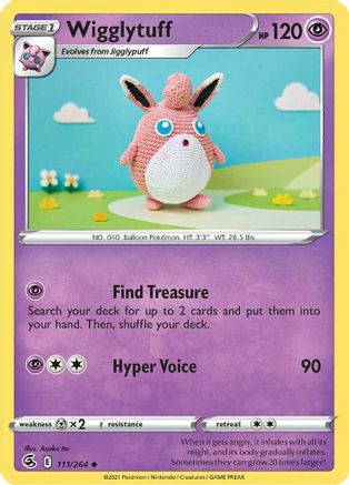 Wigglytuff 111/264 - Fusion Strike Reverse Holofoil - Poke-Collect