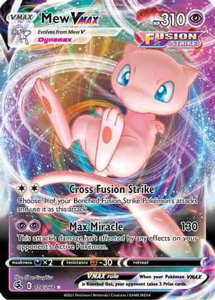 Mew VMAX 114/264 - SWSH08 Fusion Strike Holofoil - Poke-Collect
