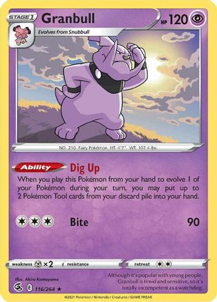 Granbull 116/264 - SWSH08 Fusion Strike - Poke-Collect