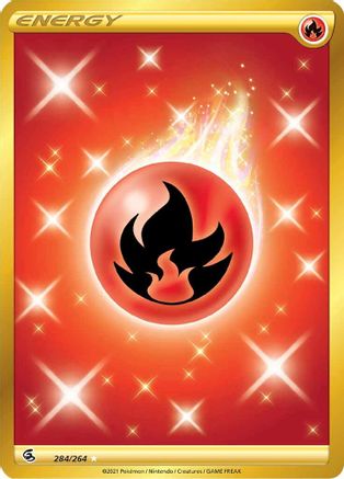 Fire Energy (Secret) 284/264 - SWSH08 Fusion Strike Holofoil - Poke-Collect
