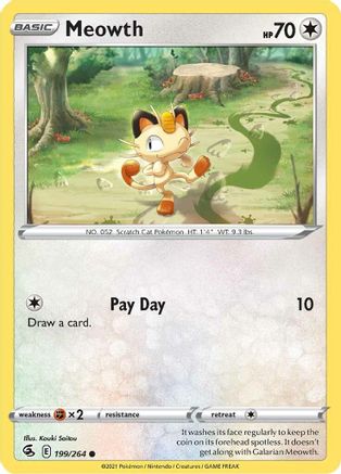 Meowth 199/264 - SWSH08 Fusion Strike - Poke-Collect