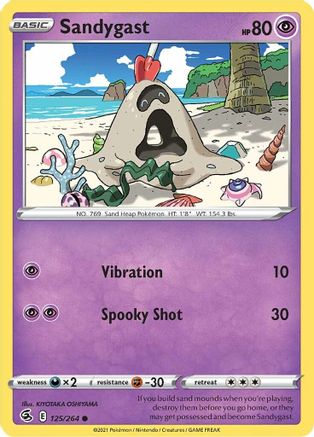 Sandygast 125/264 - SWSH08 Fusion Strike Reverse Holofoil - Poke-Collect