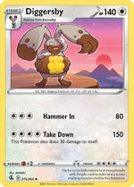 Diggersby 215/264 - SWSH08 Fusion Strike Reverse Holofoil - Poke-Collect