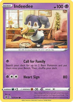 Indeedee 127/264 - SWSH08 Fusion Strike Reverse Holofoil - Poke-Collect