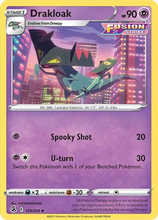 Drakloak 129/264 - SWSH08 Fusion Strike Reverse Holofoil - Poke-Collect