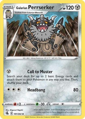 Galarian Perrserker 181/264 - SWSH08 Fusion Strike - Poke-Collect