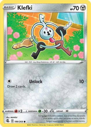 Klefki 186/264 - SWSH08 Fusion Strike Reverse Holofoil - Poke-Collect