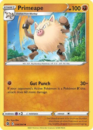 Primeape 134/264 - SWSH08 Fusion Strike - Poke-Collect