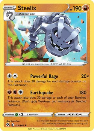 Steelix 139/264 - Fusion Strike Reverse Holofoil - Poke-Collect