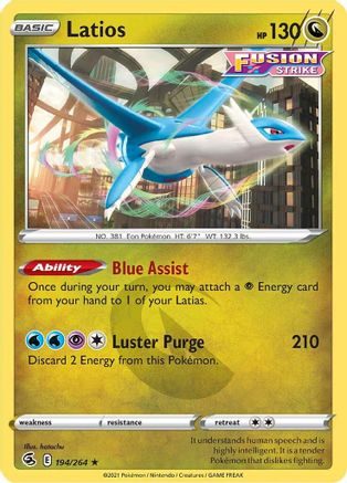 Latios 194/264 - SWSH08 Fusion Strike - Poke-Collect