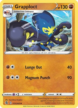 Grapploct 153/264 - SWSH08 Fusion Strike Reverse Holofoil - Poke-Collect
