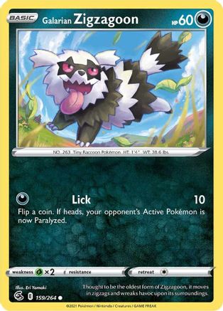 Galarian Zigzagoon 159/264 - SWSH08 Fusion Strike - Poke-Collect