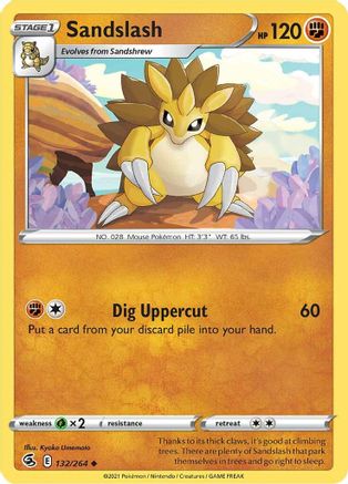 Sandslash 132/264 - SWSH08 Fusion Strike Reverse Holofoil - Poke-Collect