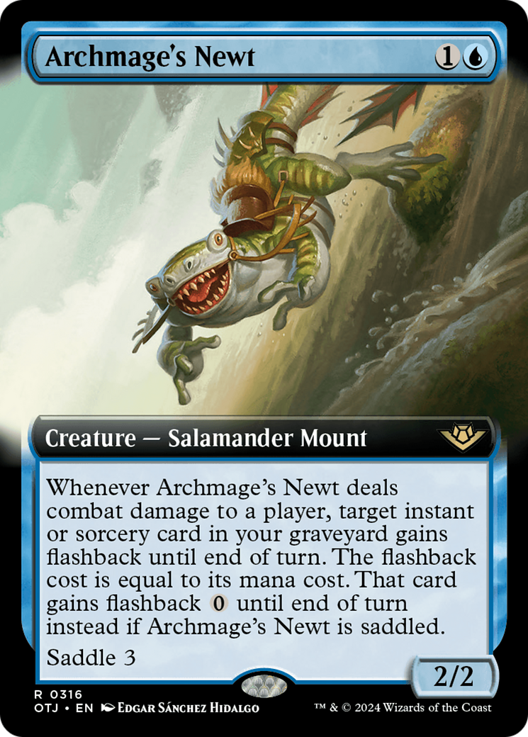 Archmage's Newt (OTJ-316) - Outlaws of Thunder Junction: (Extended Art) Foil - Poke-Collect