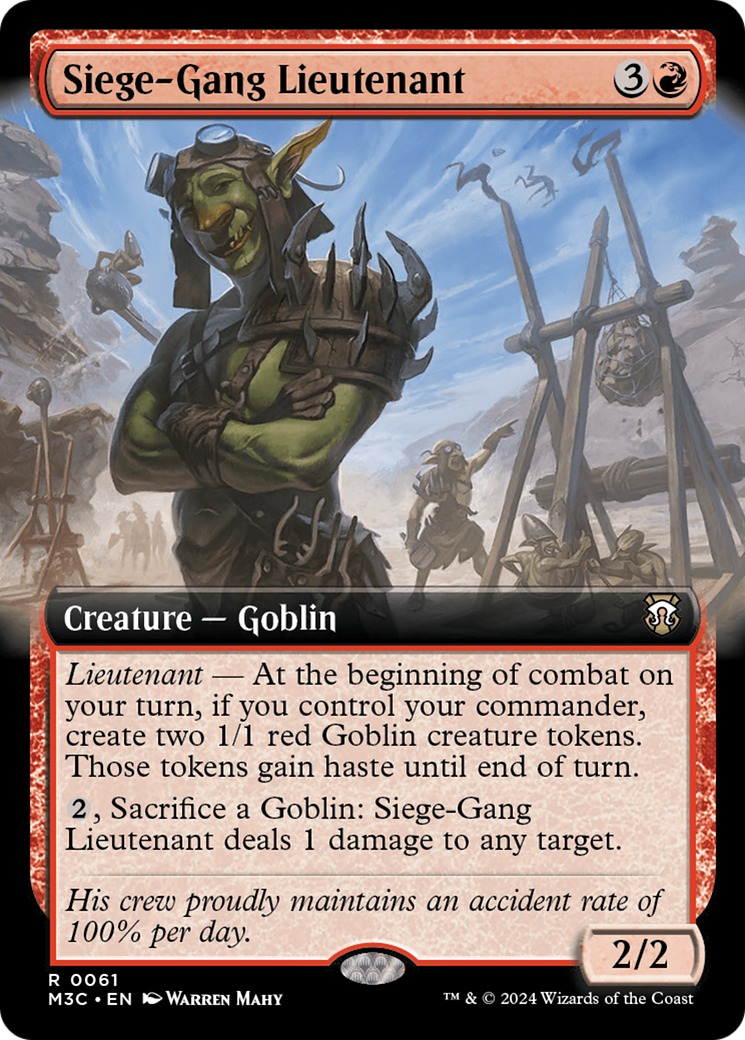 Siege-Gang Lieutenant (Extended Art) (M3C-061) - Modern Horizons 3 Commander: (Extended Art) - Poke-Collect