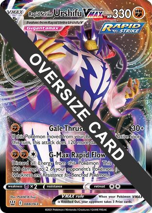 Rapid Strike Urshifu VMAX - 088/163 88 - Jumbo Cards Holofoil - Poke-Collect