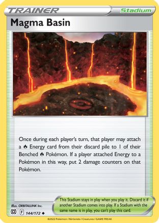 Magma Basin 144/172 - SWSH09 Brilliant Stars Reverse Holofoil - Poke-Collect
