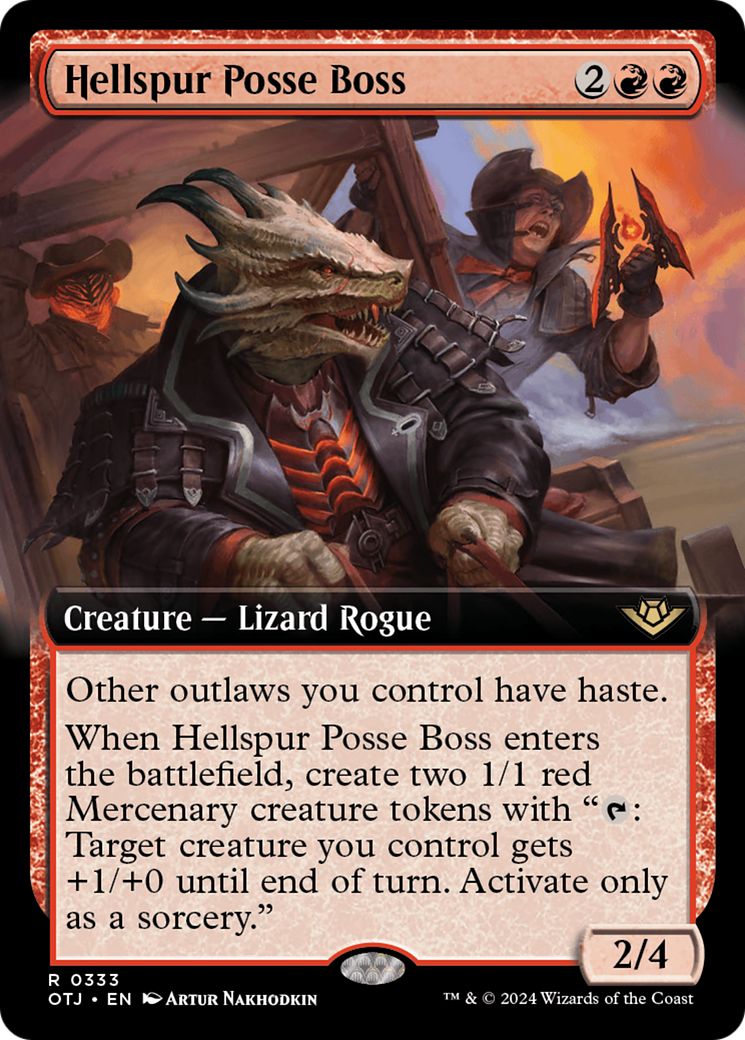 Hellspur Posse Boss (OTJ-333) - Outlaws of Thunder Junction: (Extended Art) - Poke-Collect