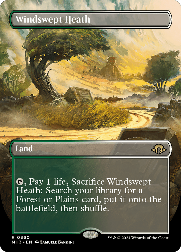 Windswept Heath (Borderless) (MH3-360) - Modern Horizons 3 (Borderless) - Poke-Collect
