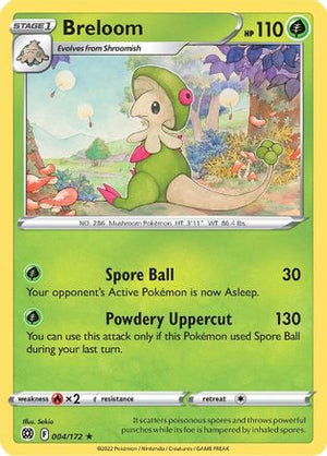Breloom 4/172 - SWSH09 Brilliant Stars Reverse Holofoil - Poke-Collect