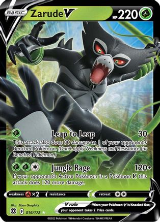 Zarude V 16/172 - Brilliant Stars Holofoil - Poke-Collect