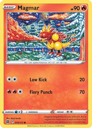 Magmar 19/172 - SWSH09 Brilliant Stars - Poke-Collect