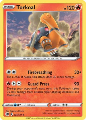 Torkoal 23/172 - Brilliant Stars Reverse Holofoil - Poke-Collect