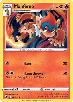 Monferno 25/172 - SWSH09 Brilliant Stars - Poke-Collect