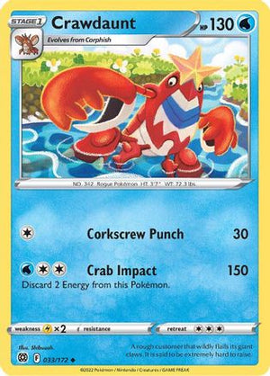 Crawdaunt 33/172 - SWSH09 Brilliant Stars - Poke-Collect