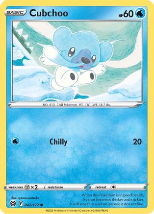 Cubchoo 42/172 - SWSH09 Brilliant Stars Reverse Holofoil - Poke-Collect
