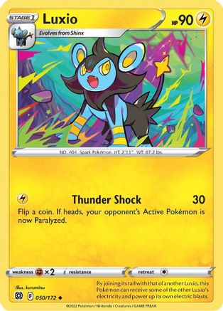 Luxio 50/172 - SWSH09 Brilliant Stars Reverse Holofoil - Poke-Collect
