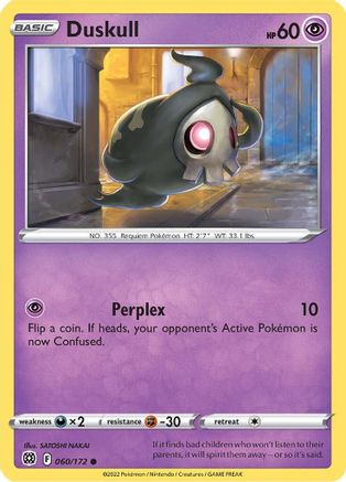 Duskull 60/172 - SWSH09 Brilliant Stars Reverse Holofoil - Poke-Collect