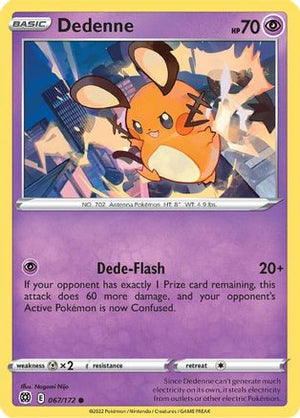 Dedenne 67/172 - SWSH09 Brilliant Stars Reverse Holofoil - Poke-Collect