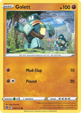 Golett 82/172 - SWSH09 Brilliant Stars Reverse Holofoil - Poke-Collect