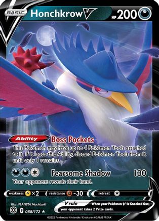 Honchkrow V 88/172 - SWSH09 Brilliant Stars Holofoil - Poke-Collect