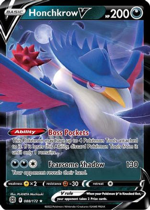 Honchkrow V 88/172 - SWSH09 Brilliant Stars Holofoil - Poke-Collect