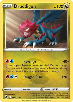 Druddigon 113/172 - SWSH09 Brilliant Stars Reverse Holofoil - Poke-Collect