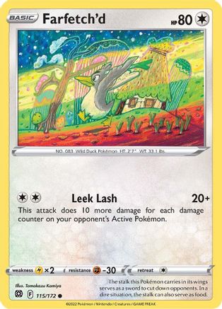 Farfetch'd 115/172 - SWSH09 Brilliant Stars Reverse Holofoil - Poke-Collect